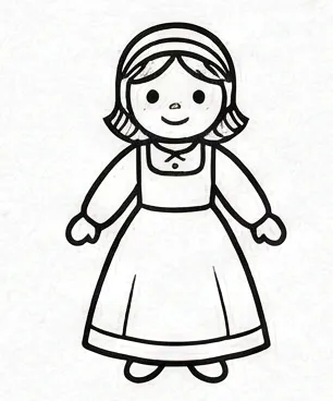 a drawing of a girl in a dress 5.webp